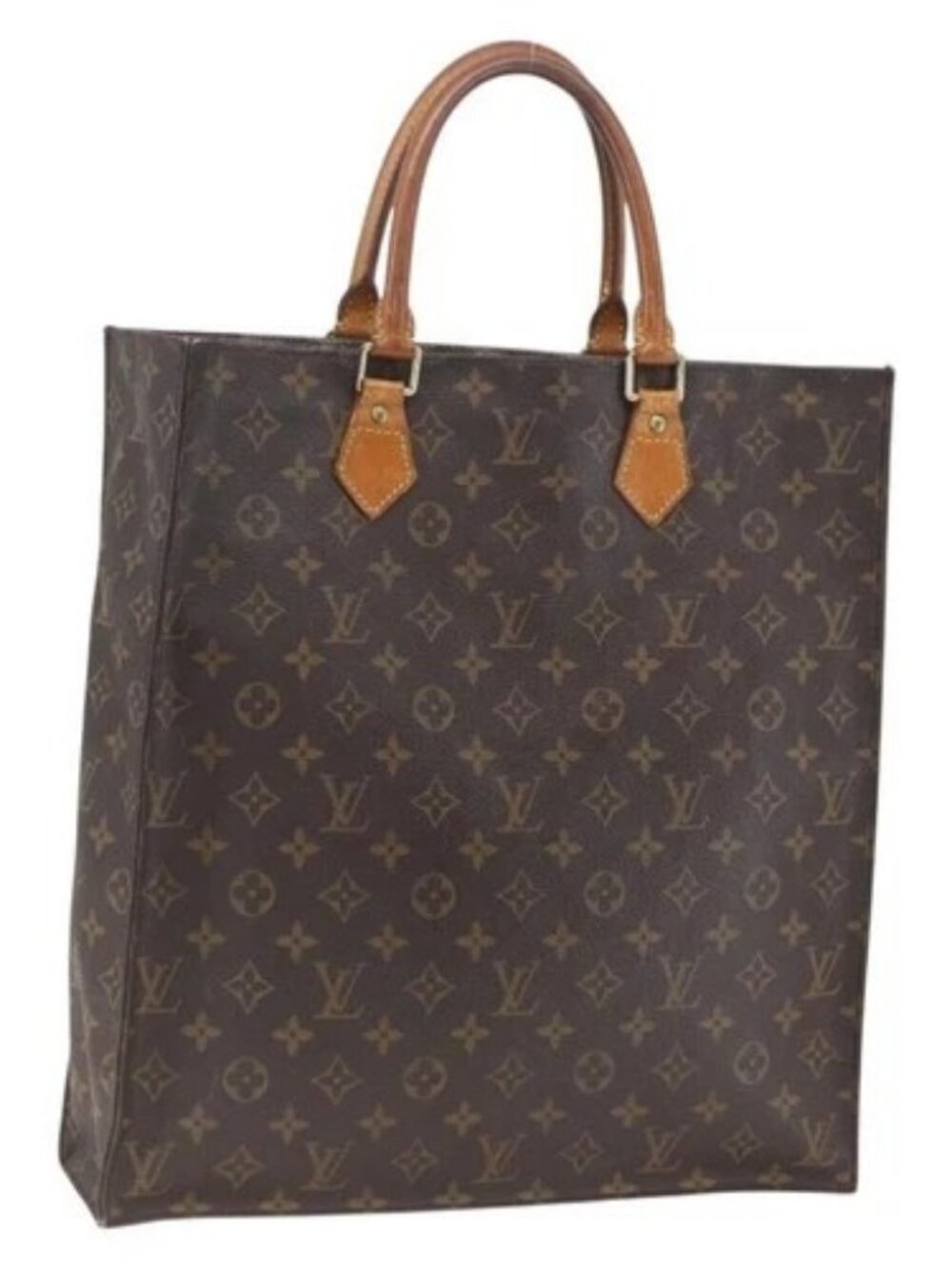 LOUIS VUITTON Monogram Sac Plat Hand Bag